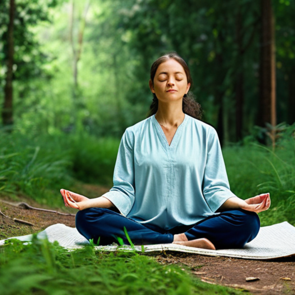 내면의 지혜를 발견하는 기회 만들기 - Mindful Meditation in Nature**

"A woman in comfortable, loose-fitting clothing sits in a serene for...