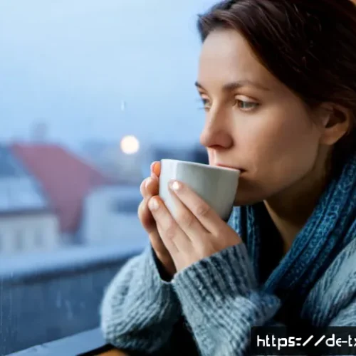 내면의 지혜를 통해 얻는 자기 이해 - Photorealistic cinematic portrait of a thoughtful German woman in her early thirties sitting alone b...